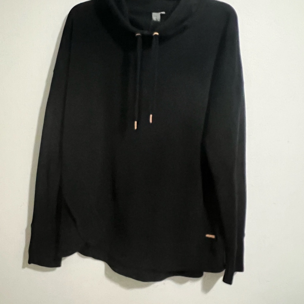 Black Cowl Neck Hoodie